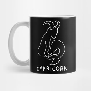 Capricorn Portrait - Goat With Fish Tail Zodiac Sign Mug